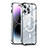 Schutzhülle Luxus Metall Rahmen und Kunststoff Schutzhülle Tasche mit Mag-Safe Magnetic Magnetisch LK1 für Apple iPhone 15 Pro Silber