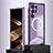 Schutzhülle Luxus Metall Rahmen und Kunststoff Schutzhülle Tasche mit Mag-Safe Magnetic Magnetisch LK1 für Samsung Galaxy S22 Ultra 5G Violett