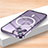 Schutzhülle Luxus Metall Rahmen und Kunststoff Schutzhülle Tasche mit Mag-Safe Magnetic Magnetisch LK2 für Apple iPhone 14 Violett