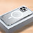 Schutzhülle Luxus Metall Rahmen und Kunststoff Schutzhülle Tasche mit Mag-Safe Magnetic Magnetisch QC1 für Apple iPhone 13 Pro Max