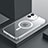 Schutzhülle Luxus Metall Rahmen und Kunststoff Schutzhülle Tasche mit Mag-Safe Magnetic Magnetisch QC3 für Apple iPhone 12 Silber