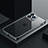 Schutzhülle Luxus Metall Rahmen und Kunststoff Schutzhülle Tasche QC4 für Apple iPhone 13 Pro Max Schwarz