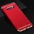 Schutzhülle Luxus Metall Rahmen und Kunststoff Schutzhülle Tasche T01 für Samsung Galaxy S10e Rot