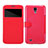 Schutzhülle Stand Tasche Leder für Samsung Galaxy Mega 6.3 i9200 i9205 Rot