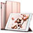 Schutzhülle Stand Tasche Leder L01 für Apple iPad 4 Rosegold