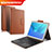 Schutzhülle Stand Tasche Leder mit Tastatur für Huawei MediaPad M5 Pro 10.8 Braun