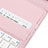 Schutzhülle Stand Tasche Leder mit Tastatur L01 für Huawei MediaPad M3 Lite 10.1 BAH-W09 Rosa