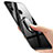 Silikon Hülle Gummi Schutzhülle Spiegel mit Fingerring Ständer für Xiaomi Mi 6X Schwarz