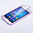Silikon Hülle Handyhülle Flip Schutzhülle Durchsichtig Transparent für Huawei Y6 Violett