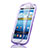 Silikon Hülle Handyhülle Flip Schutzhülle Durchsichtig Transparent für Samsung Galaxy S3 i9300 Violett