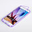 Silikon Hülle Handyhülle Flip Schutzhülle Durchsichtig Transparent für Samsung Galaxy S6 SM-G920 Violett