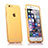 Silikon Hülle Handyhülle Flip Tasche Durchsichtig Transparent für Apple iPhone 6S Plus Gold