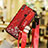 Silikon Hülle Handyhülle Gummi Schutzhülle Blumen S01 für Huawei Honor 8X Rot