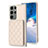 Silikon Hülle Handyhülle Gummi Schutzhülle Flexible Leder Tasche BF1 für Samsung Galaxy S21 FE 5G Kahki