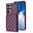 Silikon Hülle Handyhülle Gummi Schutzhülle Flexible Leder Tasche BF1 für Samsung Galaxy S21 FE 5G Violett