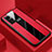 Silikon Hülle Handyhülle Gummi Schutzhülle Flexible Leder Tasche für Vivo X51 5G Rot