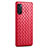 Silikon Hülle Handyhülle Gummi Schutzhülle Flexible Leder Tasche H01 für Oppo Reno4 Pro 5G Rot