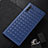 Silikon Hülle Handyhülle Gummi Schutzhülle Flexible Leder Tasche H01 für Samsung Galaxy Note 10 5G Blau