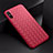Silikon Hülle Handyhülle Gummi Schutzhülle Flexible Leder Tasche H01 für Xiaomi Redmi 9i Rot