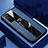 Silikon Hülle Handyhülle Gummi Schutzhülle Flexible Leder Tasche mit Magnetisch Fingerring Ständer für Huawei Honor 30S Blau