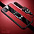 Silikon Hülle Handyhülle Gummi Schutzhülle Flexible Leder Tasche mit Magnetisch Fingerring Ständer für Oppo A92s 5G Rot