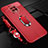 Silikon Hülle Handyhülle Gummi Schutzhülle Flexible Leder Tasche mit Magnetisch Fingerring Ständer für Xiaomi Redmi 10X 5G Rot