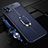 Silikon Hülle Handyhülle Gummi Schutzhülle Flexible Leder Tasche mit Magnetisch Fingerring Ständer S01 für Oppo A73 5G