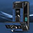 Silikon Hülle Handyhülle Gummi Schutzhülle Flexible Leder Tasche mit Magnetisch Fingerring Ständer S01 für Vivo iQOO 9 5G Blau