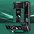 Silikon Hülle Handyhülle Gummi Schutzhülle Flexible Leder Tasche mit Magnetisch Fingerring Ständer S01 für Vivo iQOO 9 5G Grün