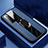 Silikon Hülle Handyhülle Gummi Schutzhülle Flexible Leder Tasche mit Magnetisch Fingerring Ständer S02 für Huawei Nova 7 5G Blau