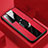 Silikon Hülle Handyhülle Gummi Schutzhülle Flexible Leder Tasche mit Magnetisch Fingerring Ständer S02 für Huawei Nova 7 5G Rot