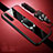 Silikon Hülle Handyhülle Gummi Schutzhülle Flexible Leder Tasche mit Magnetisch Fingerring Ständer S02 für Realme X3 SuperZoom Rot