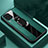Silikon Hülle Handyhülle Gummi Schutzhülle Flexible Leder Tasche mit Magnetisch Fingerring Ständer T01 für Huawei Nova 6 SE Grün