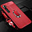 Silikon Hülle Handyhülle Gummi Schutzhülle Flexible Leder Tasche mit Magnetisch Fingerring Ständer T02 für Xiaomi Mi Note 10