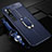 Silikon Hülle Handyhülle Gummi Schutzhülle Flexible Leder Tasche mit Magnetisch Fingerring Ständer T02 für Xiaomi Mi Note 10