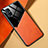 Silikon Hülle Handyhülle Gummi Schutzhülle Flexible Leder Tasche mit Magnetisch für Samsung Galaxy M51 Orange