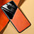 Silikon Hülle Handyhülle Gummi Schutzhülle Flexible Leder Tasche mit Magnetisch für Xiaomi Redmi Note 9 Pro Max Orange