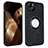 Silikon Hülle Handyhülle Gummi Schutzhülle Flexible Leder Tasche mit Magnetisch S14D für Apple iPhone 13 Schwarz