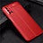 Silikon Hülle Handyhülle Gummi Schutzhülle Flexible Leder Tasche S01 für Oppo A52 Rot