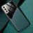 Silikon Hülle Handyhülle Gummi Schutzhülle Flexible Leder Tasche S01 für Samsung Galaxy S21 Plus 5G Nachtgrün
