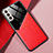 Silikon Hülle Handyhülle Gummi Schutzhülle Flexible Leder Tasche S01 für Samsung Galaxy S21 Plus 5G Rot