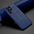 Silikon Hülle Handyhülle Gummi Schutzhülle Flexible Leder Tasche S06 für Samsung Galaxy S21 Ultra 5G Blau