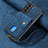 Silikon Hülle Handyhülle Gummi Schutzhülle Flexible Leder Tasche SD1 für Samsung Galaxy S22 5G Blau