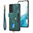 Silikon Hülle Handyhülle Gummi Schutzhülle Flexible Leder Tasche SD2 für Samsung Galaxy S22 5G Grün