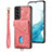 Silikon Hülle Handyhülle Gummi Schutzhülle Flexible Leder Tasche SD2 für Samsung Galaxy S22 5G Rosa