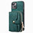 Silikon Hülle Handyhülle Gummi Schutzhülle Flexible Leder Tasche SD3 für Apple iPhone 14 Grün