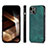Silikon Hülle Handyhülle Gummi Schutzhülle Flexible Leder Tasche SD3 für Apple iPhone 14 Grün