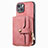 Silikon Hülle Handyhülle Gummi Schutzhülle Flexible Leder Tasche SD3 für Apple iPhone 14 Rosa
