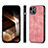 Silikon Hülle Handyhülle Gummi Schutzhülle Flexible Leder Tasche SD3 für Apple iPhone 14 Rosegold