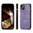 Silikon Hülle Handyhülle Gummi Schutzhülle Flexible Leder Tasche SD3 für Apple iPhone 14 Violett